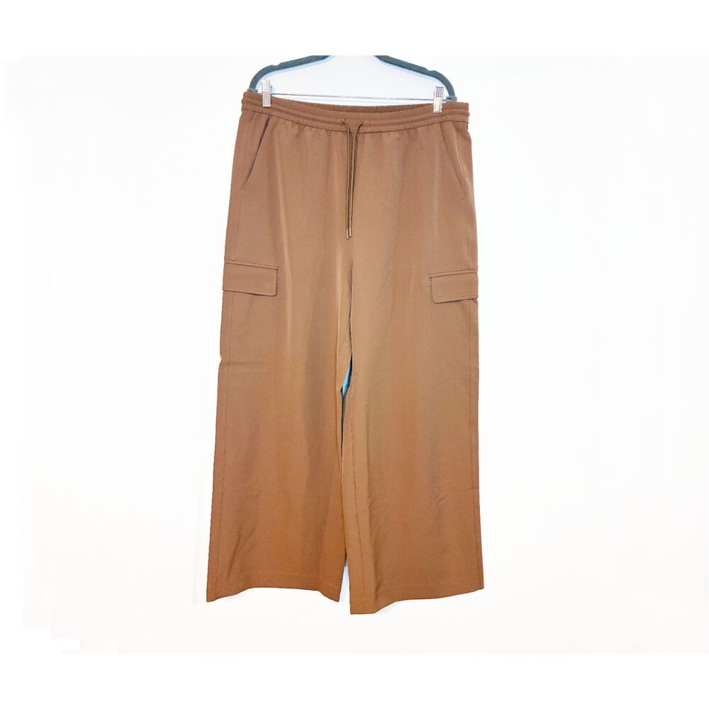 Athleta Promenade Wide Leg Cargo Pants – Walnut Brown – Size L